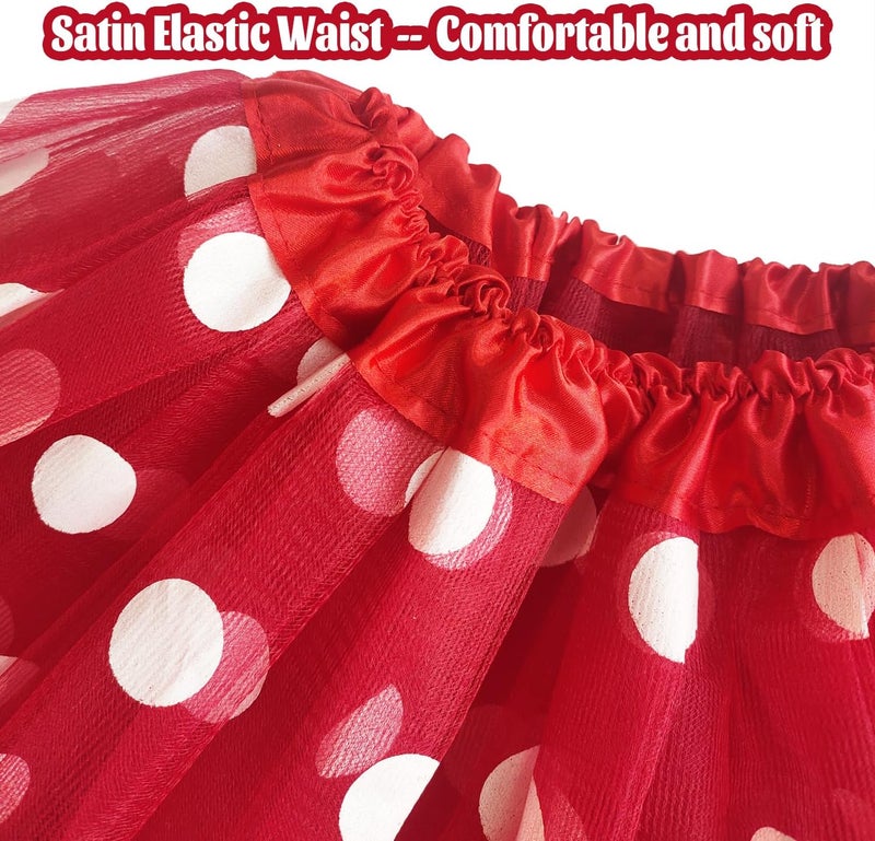 DMLBC Adult Women Polka Dots Tutu Skirt Teens Ballet Tulle Tutu Dress-Up Birthday Christmas Tutu Costume for Women - Image 3